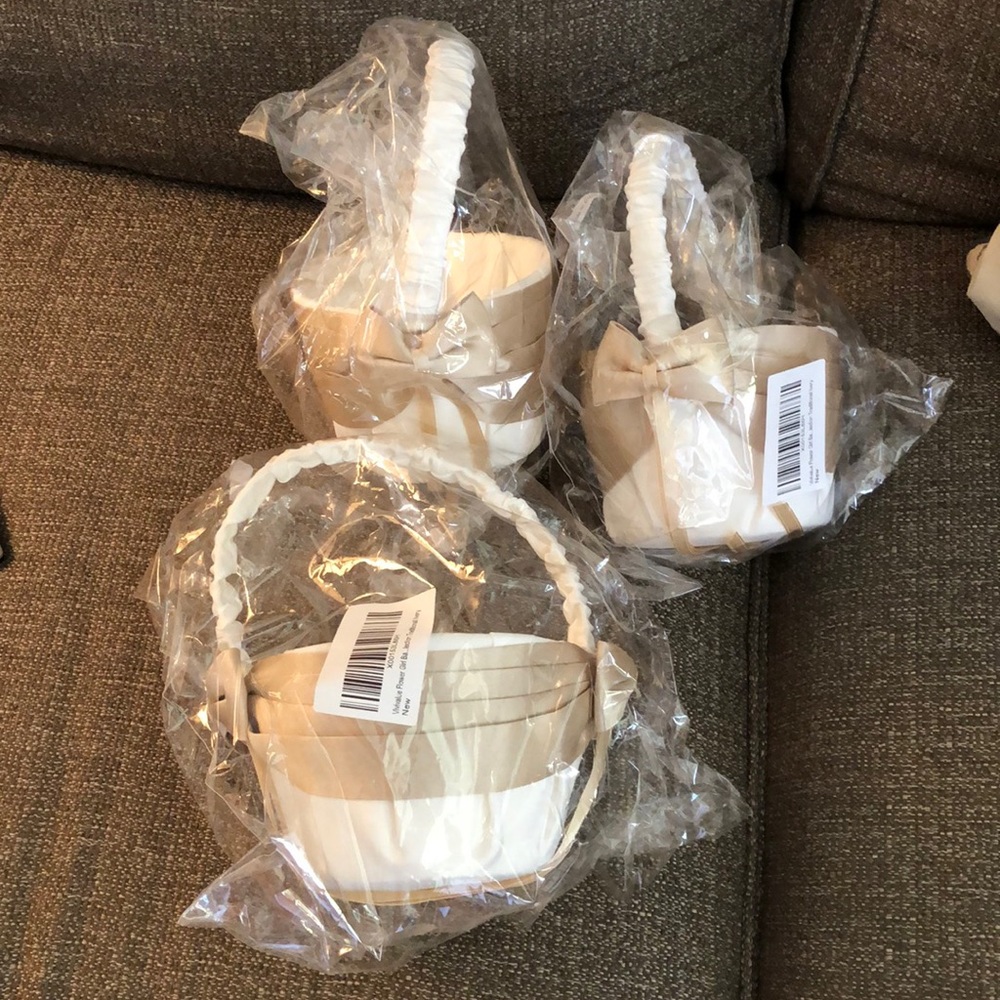 3 flower girl baskets